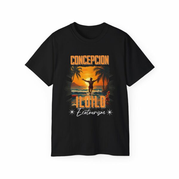 T-Shirt with Tropical Sunset Design, Vacation Vibe, Summer Casual Wear - Image 3