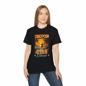 T-Shirt with Tropical Sunset Design, Vacation Vibe, Summer Casual Wear