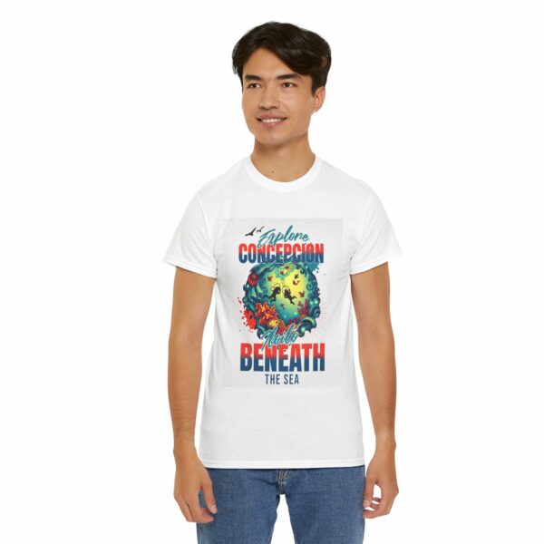 Explore Beneath the Sea Unisex Heavy Cotton Tee, Vacation Shirt - Image 2